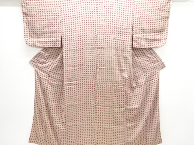 アンティーク　紋錦紗　水玉模様着物